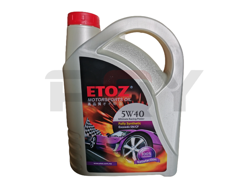 Etoz Engine Oil SAE 5W40 Fully Synthetic API SN/CF